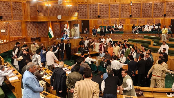 Ruckus In J&K Assembly As BJP MLAs Conduct Mock Proceedings, Tear Business Papers