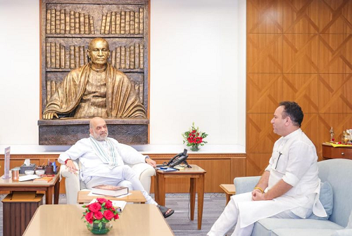 Sunil Sharma Meets HM Amit Shah, Raises Key J&K Issues
