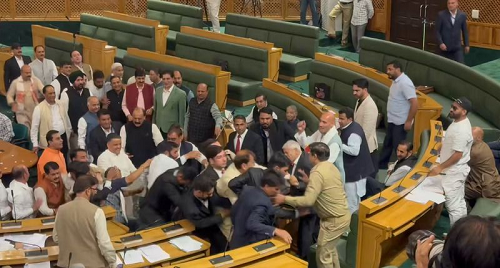 Four MLAs Marshalled Out As J&K Assembly Witnesses Uproar