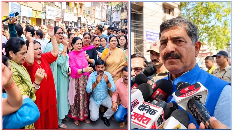 BJP Stages Strong Protest Against NC Govt in Jammu, Jugal Kishore Targets Assembly Resolutions