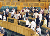 Pandemonium in J&K Assembly as NC, BJP clash over holiday row