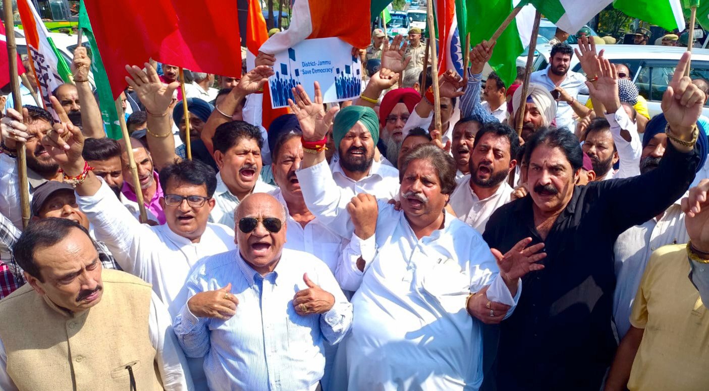 INDIA Bloc Holds ‘Save Democracy March’ In Jammu, Seeks CEC’s Arrest