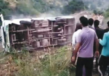 Passenger vehicle plunges into gorge, 2 killed, 21 injured